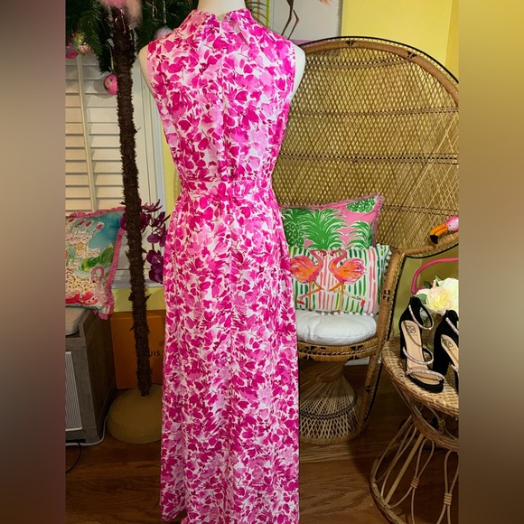 Vince Camuto Sleeveless Mock Neck Floral Maxi Dress Size M - Picture 15 of 15